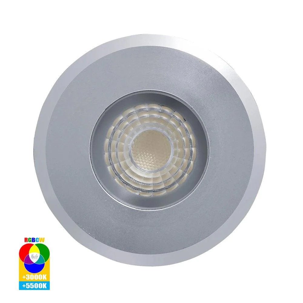 Elite LED Deck or inground Light RGBCW in Black or Silver Havit Lighting - HV2882RGBCW - Mases LightingHavit Lighting