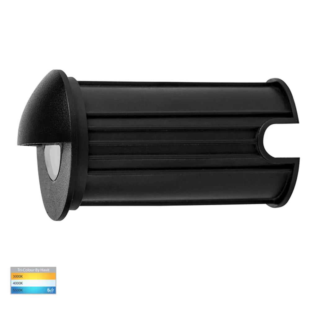 Elite Mini LED Step Light with Eyelid CCT 5w in Black/Silver Havit Lighting - HV2884T - Mases LightingHavit Lighting