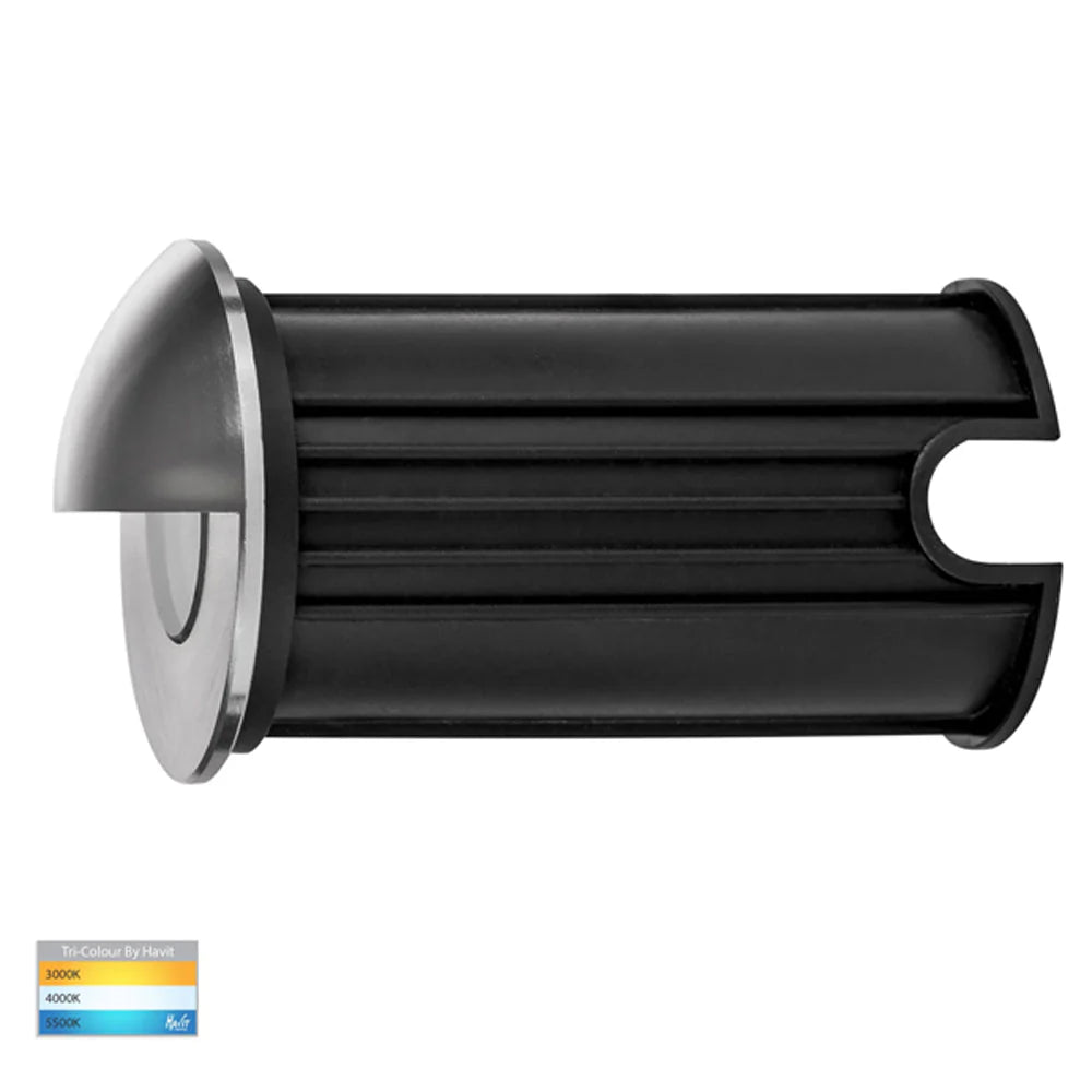 Elite Mini LED Step Light with Eyelid CCT 5w in Black/Silver Havit Lighting - HV2884T - Mases LightingHavit Lighting