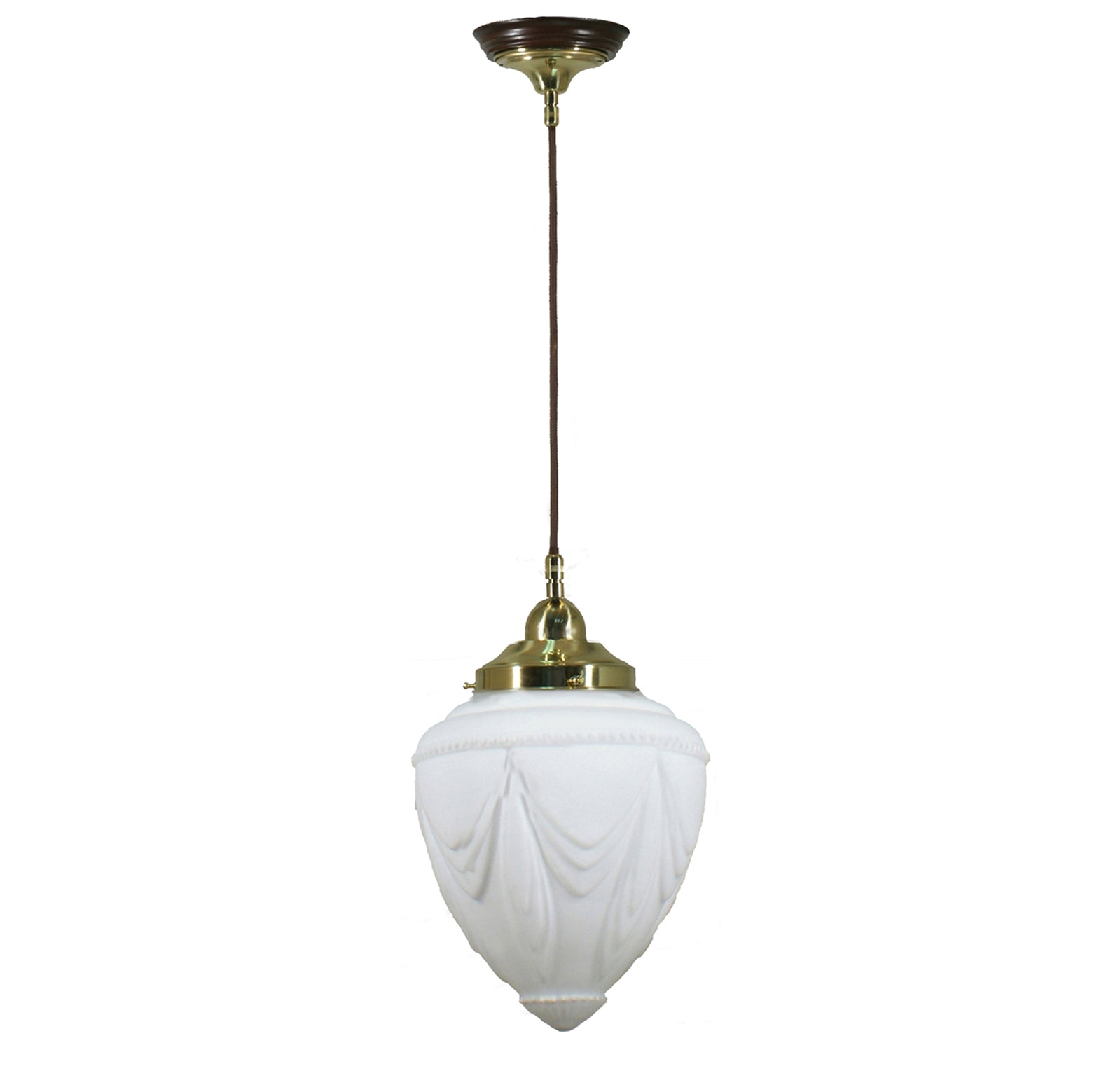 EMPIRE 8" 1 Light Cord Pendant Light - Black/Chrome/Polished Brass - Mases LightingLode Lighting