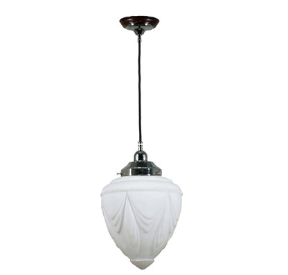 EMPIRE 8" 1 Light Cord Pendant Light - Black/Chrome/Polished Brass - Mases LightingLode Lighting