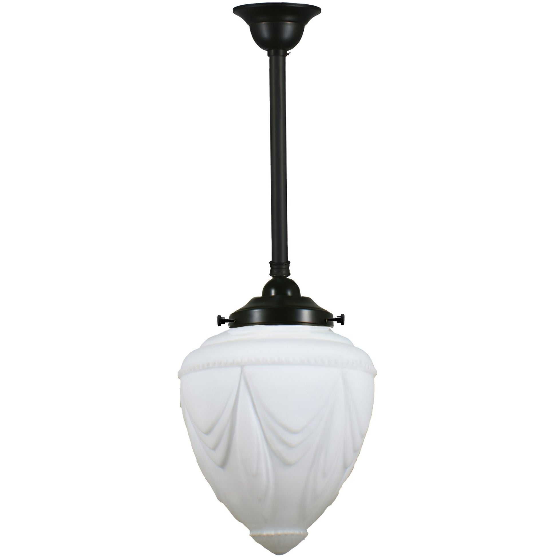 EMPIRE 8" 1 Light ROD Pendant Light - Black/Chrome/Polished Brass - Mases LightingLode Lighting