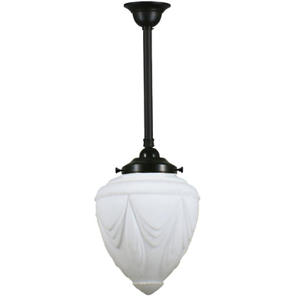 EMPIRE 8" 1 Light ROD Pendant Light - Black/Chrome/Polished Brass - Mases LightingLode Lighting