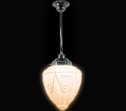 EMPIRE 8" 1 Light ROD Pendant Light - Black/Chrome/Polished Brass - Mases LightingLode Lighting