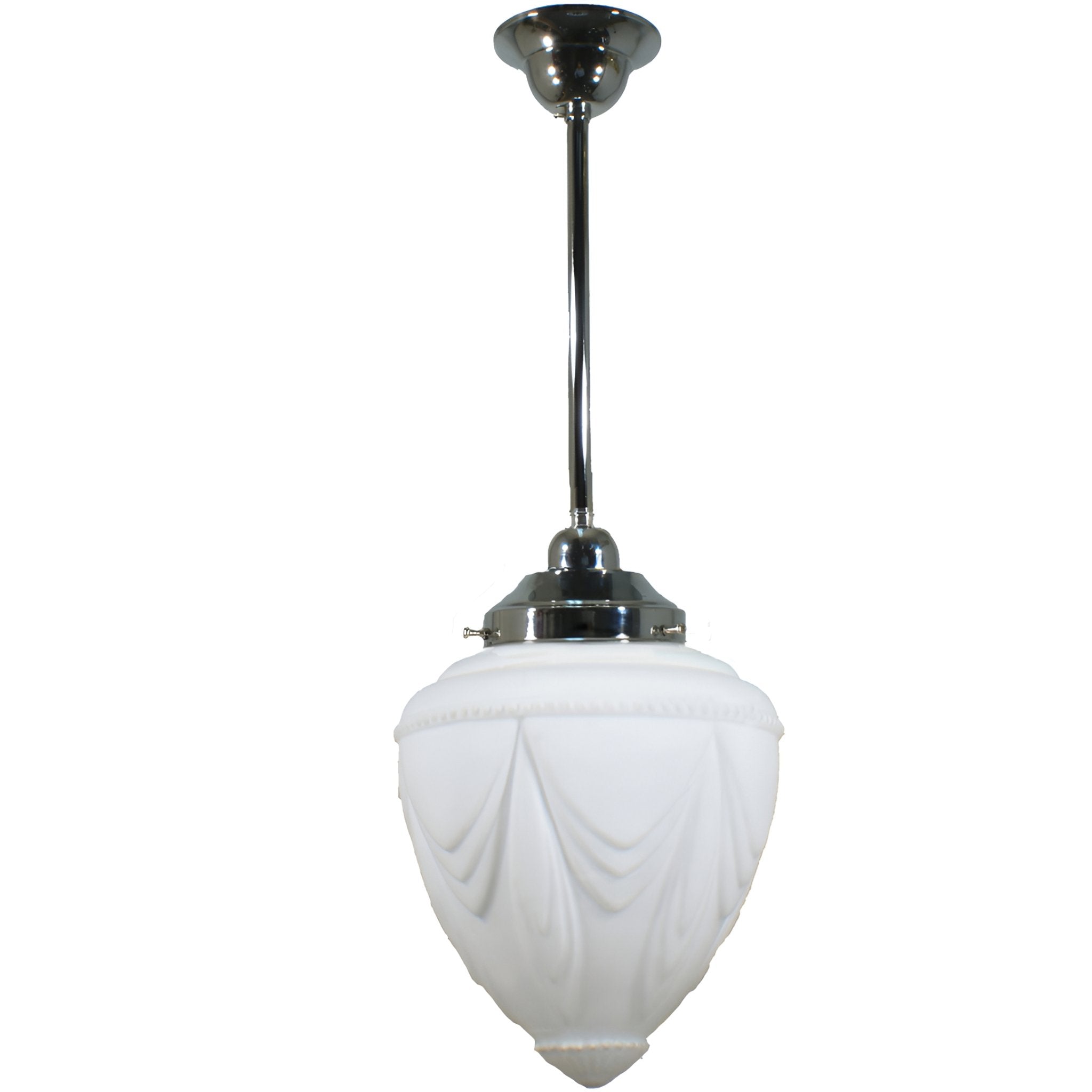 EMPIRE 8" 1 Light ROD Pendant Light - Black/Chrome/Polished Brass - Mases LightingLode Lighting