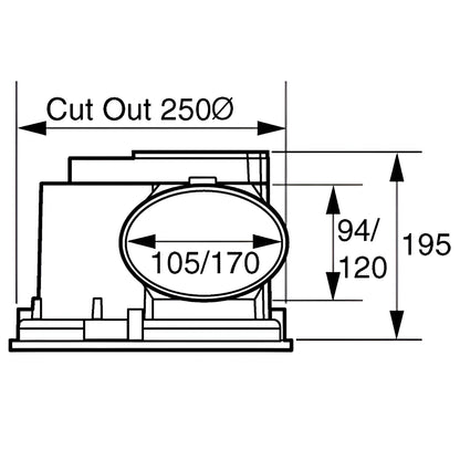 Fantech RAPID Response 200/250HP Ducted Ceiling Exhaust Fan IPX4 - Timer or No Timer - Mases LightingFantech