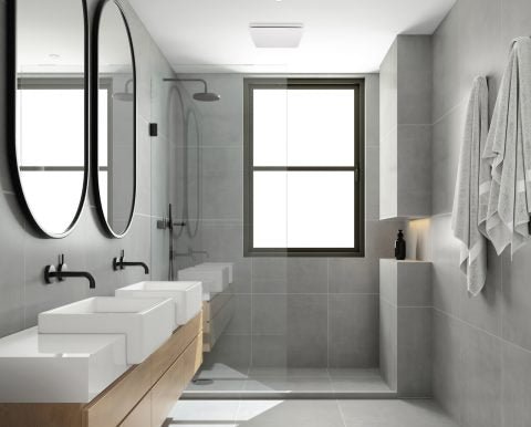 Fantech Rapid Response 250 - Ceiling Exhaust Fan with Grille IPX4 - Round or Square