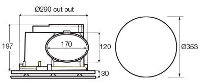 Fantech Rapid Response 250 - Ceiling Exhaust Fan with Grille IPX4 - Round or Square