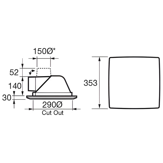 Fantech RAPID Response Ceiling Grille with Clip-in Spigot - Mases LightingFantech