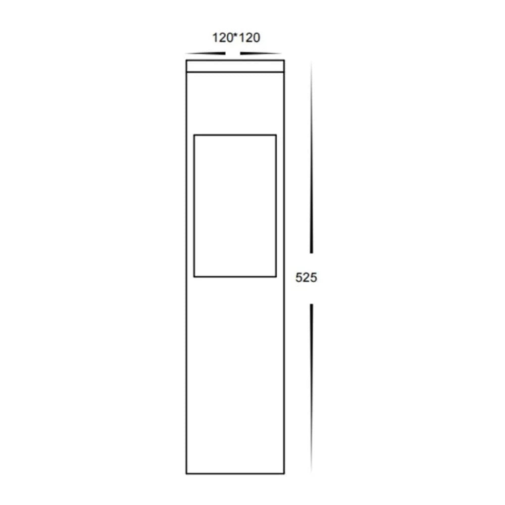 Fedor Square LED Bollard Light Small CCT in Aluminium Black Havit Lighting - HV1630T-BLK-SQ