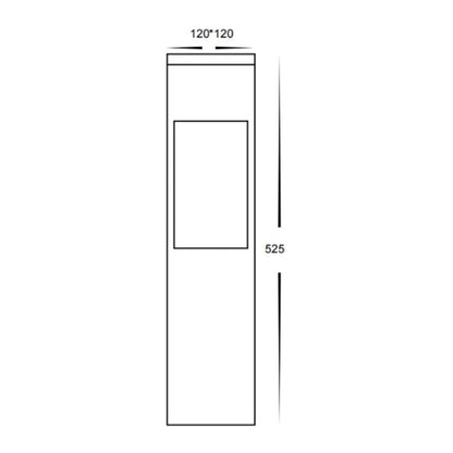 Fedor Square LED Bollard Light Small CCT in Aluminium Black Havit Lighting - HV1630T - BLK - SQ - Mases LightingHavit Lighting