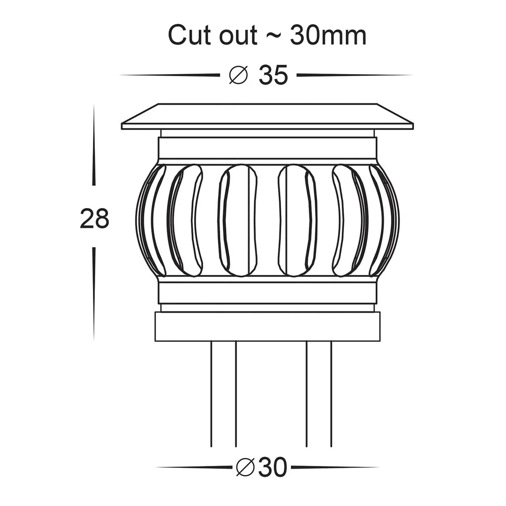 Flame LED Deck Light RGBCW 316 Stainless Steel Havit Lighting HV2826RGBCW, HV28261RGBCW