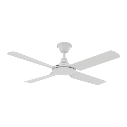FRESCO 52" DC 4 Blade Ceiling Fan | White or Black | With Light or Without Light - Mases LightingDomus