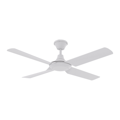FRESCO 52" DC 4 Blade Ceiling Fan | White or Black | With Light or Without Light - Mases LightingDomus