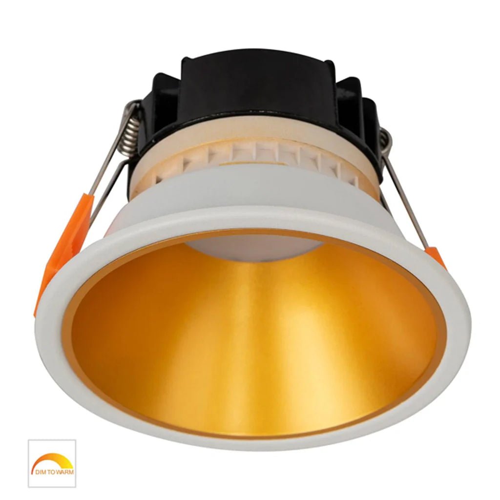 Gleam LED Downlight 9w Black, White CCT HV5528D2W Havit Lighting