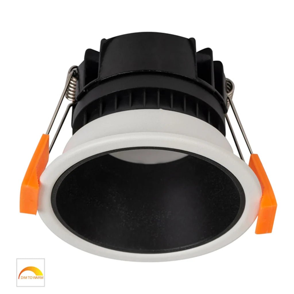 Gleam LED Downlight 9w Black, White CCT HV5528D2W Havit Lighting