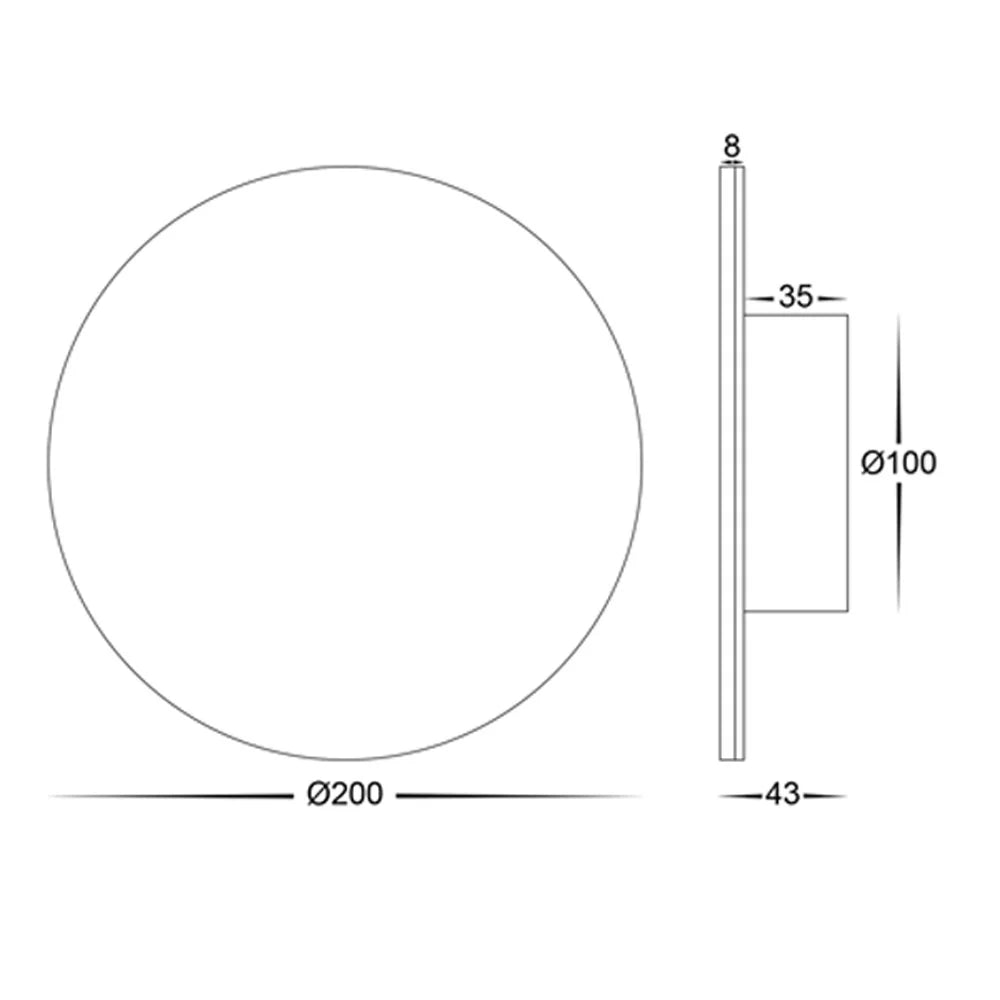 Halo LED Wall Light CCT 12w in Black or White Havit Lighting - HV3592T