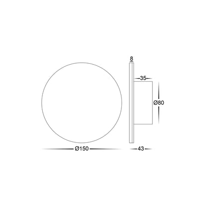 Halo LED Wall Light CCT 7w in Black or White Havit Lighting - HV3591T - Mases LightingHavit Lighting