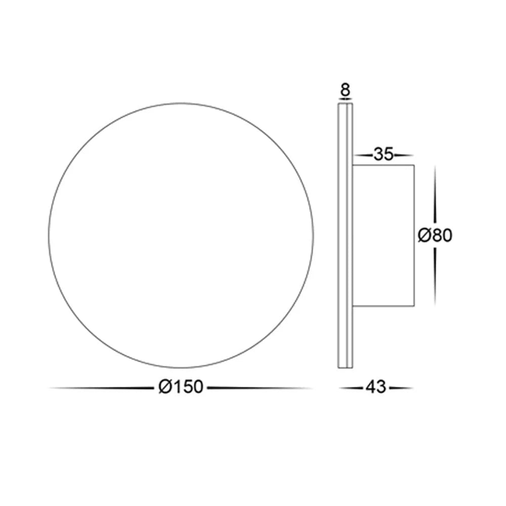 Halo LED Wall Light CCT 7w in Black or White Havit Lighting - HV3591T