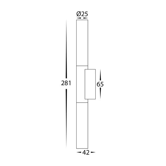 Havit Akril Aluminium 2 Light Wall Light Black or White - HV10922T - Mases LightingHavit Lighting