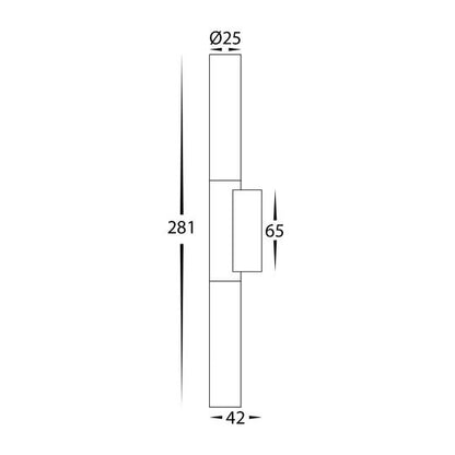 Havit Akril Aluminium 2 Light Wall Light Black or White - HV10922T - Mases LightingHavit Lighting