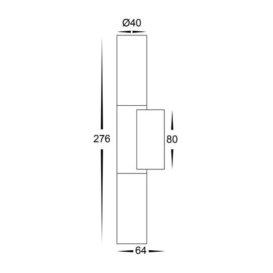 Havit Akril Aluminium 2 Light Wall Light Black or White - HV10932T - Mases LightingHavit Lighting