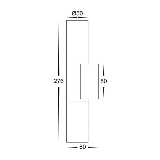 Havit Akril Aluminium 2 Light Wall Light Black or White - HV10942T - Mases LightingHavit Lighting