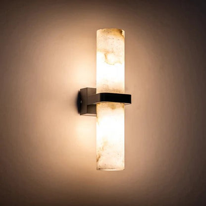Havit Albast Up & Down Wall Light with Alabaster Glass Black or Brass - HV8079T - Mases LightingHavit Lighting