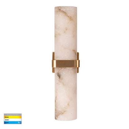 Havit Albast Up & Down Wall Light with Alabaster Glass Black or Brass - HV8079T - Mases LightingHavit Lighting