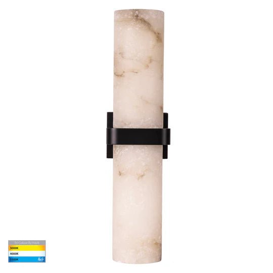 Havit Albast Up & Down Wall Light with Alabaster Glass Black or Brass - HV8079T - Mases LightingHavit Lighting