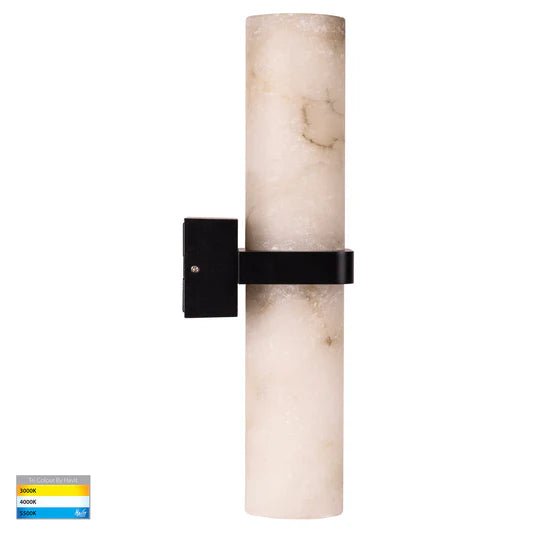 Havit Albast Up & Down Wall Light with Alabaster Glass Black or Brass - HV8079T - Mases LightingHavit Lighting