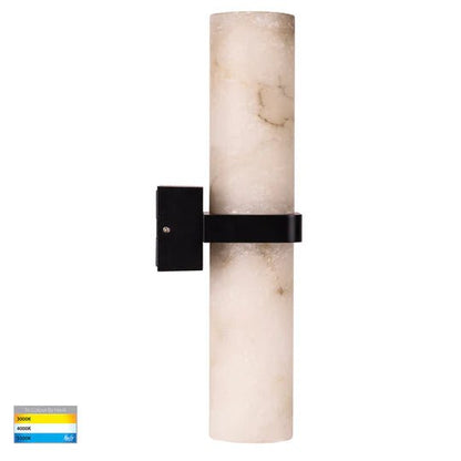 Havit Albast Up & Down Wall Light with Alabaster Glass Black or Brass - HV8079T - Mases LightingHavit Lighting