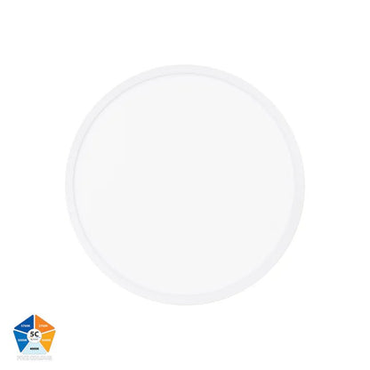 Havit Auster 24w LED Ceiling Mounted White Oyster Light - HV5864S - WHT - Mases LightingHavit Lighting