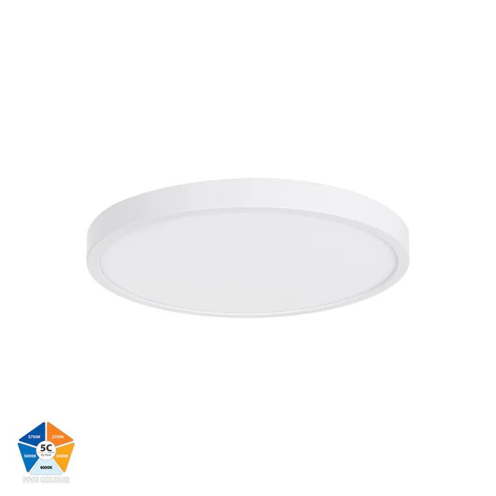 Havit Auster 24w LED Ceiling Mounted White Oyster Light - HV5864S - WHT - Mases LightingHavit Lighting