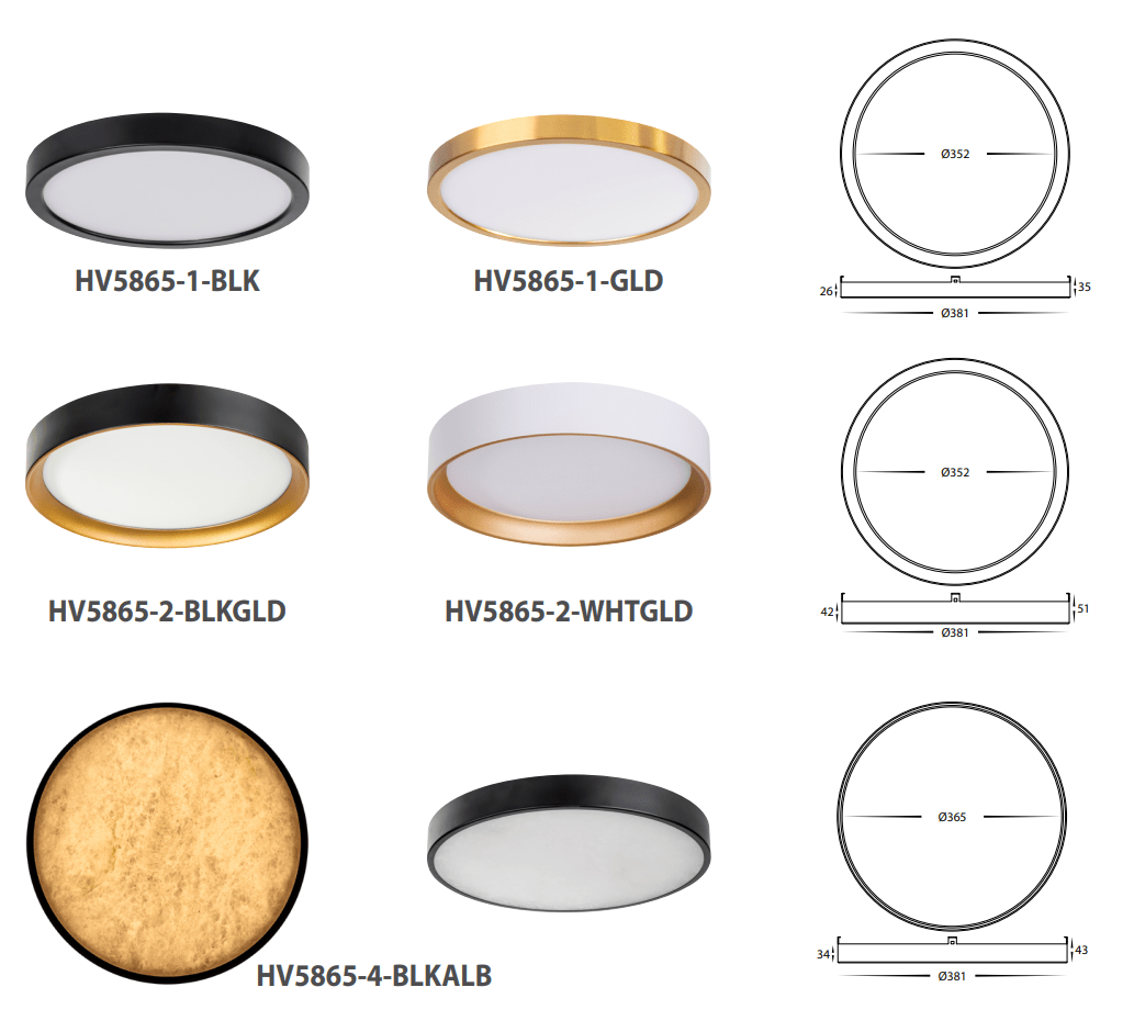 Havit Auster Trims to suit HV5865S - WHT - Mases LightingHavit Lighting