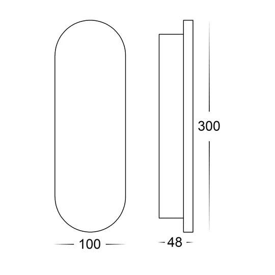 Havit Barline Shadow Aluminium Brass 300mm Wall Light - HV3561T - BR - Mases LightingHavit Lighting