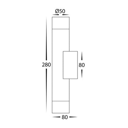 Havit Dugo Aluminium Black Up & Down Wall Light - HV10294T - Mases LightingHavit Lighting