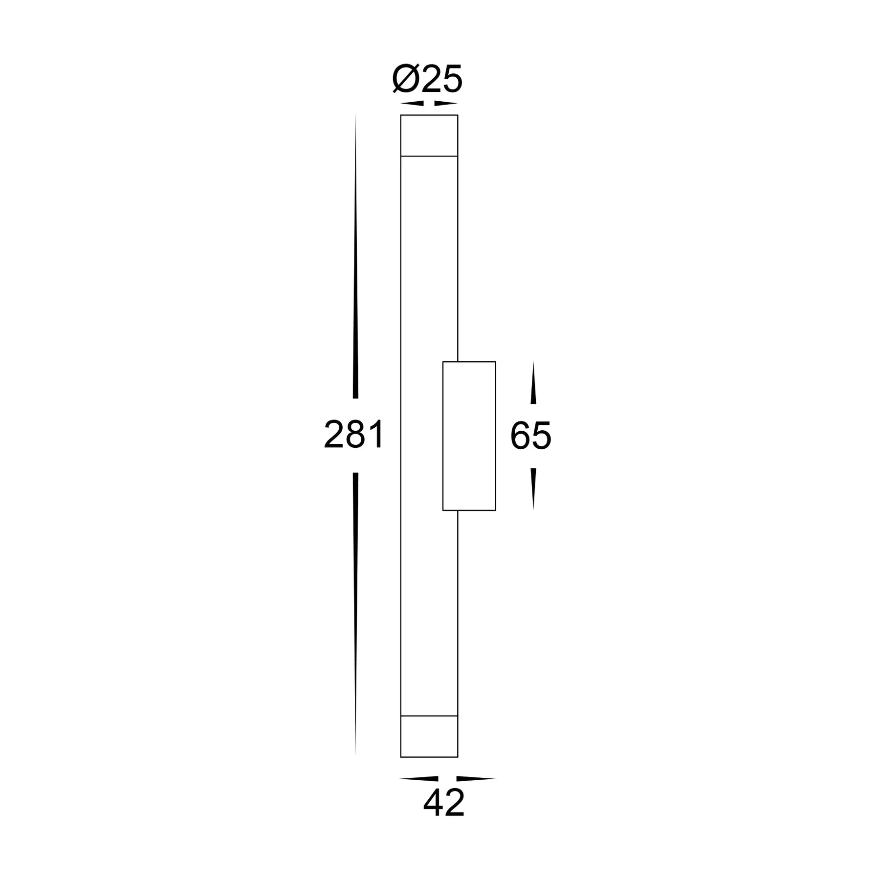 Havit Dugo Aluminium Black Up & Down Wall Light - HV10295T - Mases LightingHavit Lighting