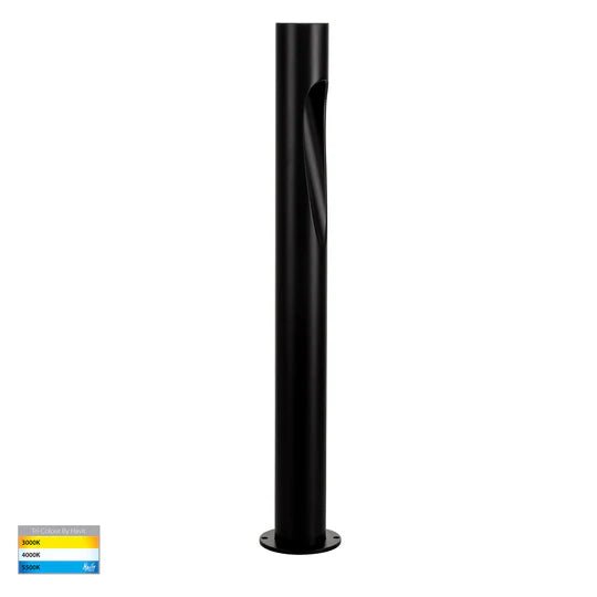 Havit Fedor Aluminium Black 600mm Round LED Bollard Lights - HV1660T - BLK - Mases LightingHavit Lighting