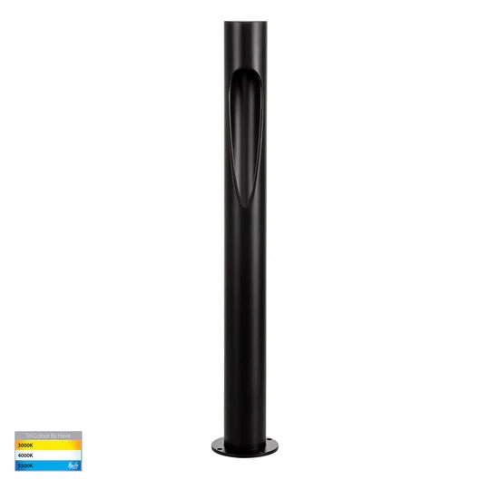 Havit Fedor Aluminium Black 600mm Round LED Bollard Lights - HV1660T - BLK - Mases LightingHavit Lighting