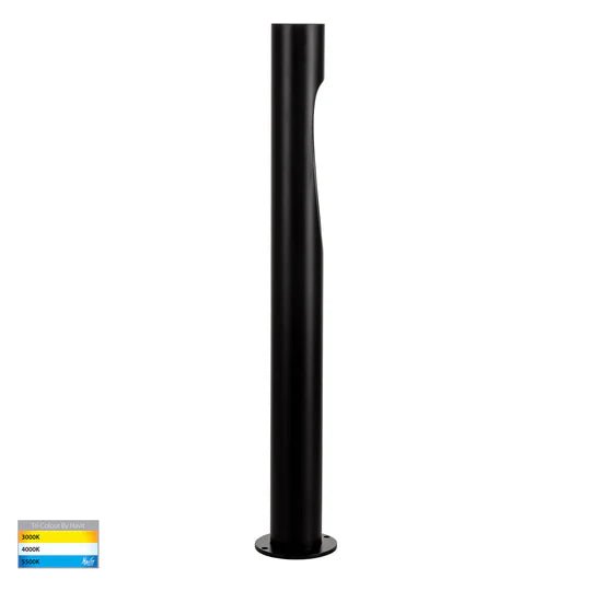 Havit Fedor Aluminium Black 600mm Round LED Bollard Lights - HV1660T - BLK - Mases LightingHavit Lighting