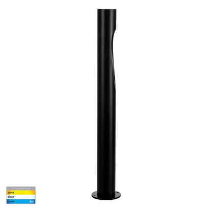 Havit Fedor Aluminium Black 600mm Round LED Bollard Lights - HV1660T - BLK - Mases LightingHavit Lighting