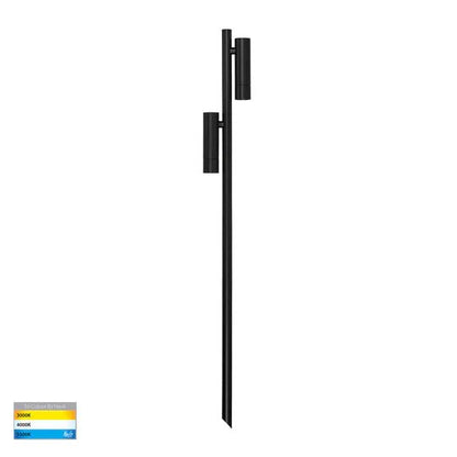 Havit Forgo Aluminium Black Double Adjustable Bollard Light with Spike - HV1591T - 2 - BLK - 24V (Copy) - Mases LightingHavit Lighting