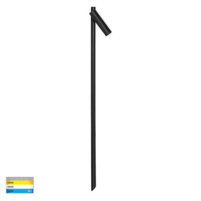 Havit Forgo Aluminium Black Single Adjustable Bollard Light with Spike - HV1591T - 1 - BLK - 24V - Mases LightingHavit Lighting