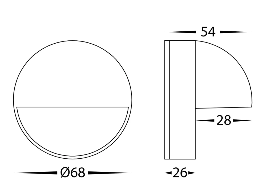 Havit HV2927T Veko 316 Stainless Steel Step Lights with Eyelid - HV2927T - SS316 - 240V - Mases LightingHavit Lighting