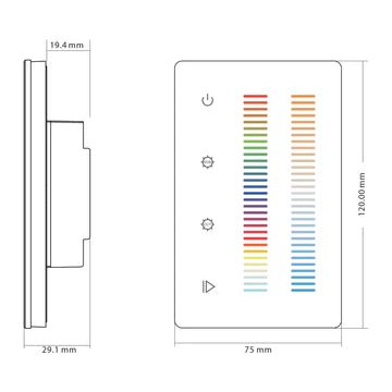 Havit HV9101 - 2834 - 5C - RGBCW LED Strip Touch Panel Controller - Mases LightingHavit Lighting