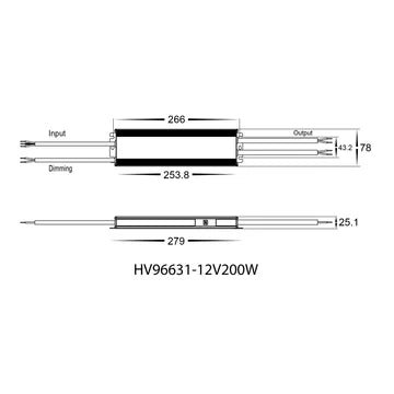 Havit HV96631-12V200W | HV96631-24V200W - 200W Dali 2 + Push Dim Dimmable LED Driver