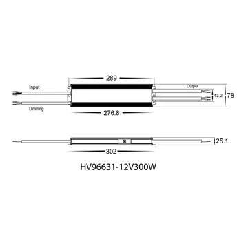 Havit HV96631-12V300W | HV96631-24V300W - 300W Dali 2 + Push Dim Dimmable LED Driver