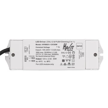 Havit HV96631 - 12V30W | HV96631 - 24V30W - 30W Dali 2 + Push Dim Dimmable LED Driver - Mases LightingHavit Lighting