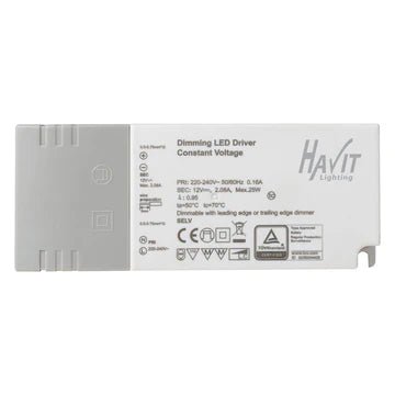 Havit HV9668 - 12V25W | HV9668 - 24V25W - 25w Triac Dimmable Indoor LED Driver - Mases LightingHavit Lighting